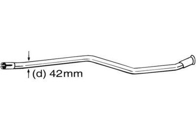 BOSAL ТРУБКА ВЫПУСКНАЯ SR. 42MM CITROEN XSARA 1.9D 07.98-08.05 фото