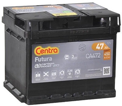 АККУМУЛЯТОР CENTRA FUTURA 47AH 450A CA472 MOŻLIWY DOWÓZ МОНТАЖ