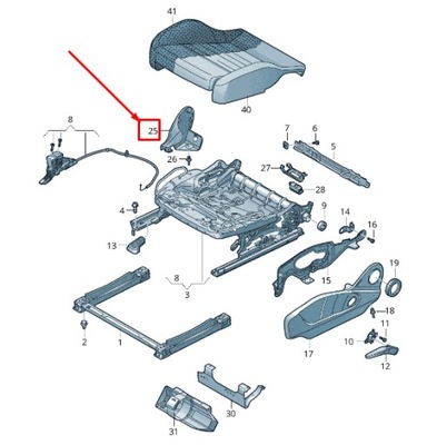 Audi q8 4mn left seat правый inner trim 4m0881327dk1 фото №1
