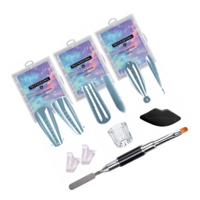 ZESTAW DO AKRYLOŻELU żelu akrylu FORMY akcesoria