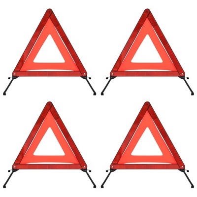 Trójkąty ostrzegawcze, 4 szt., czerwone, 56,5x36,5 