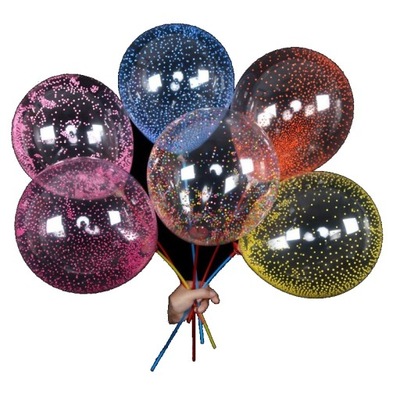 Balony przezroczyste z piankowymi kulkami MIX