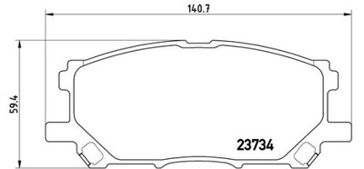 BREMBO P 83 067 КОМПЛЕКТ КОЛОДОК ТОРМОЗНЫХ, ТОРМОЗА TARCZOWE