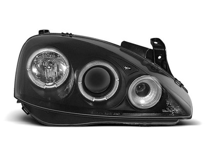 ФОНАРІ ПЕРЕДНЯ OPEL CORSA C 00-06 ANGEL EYES CZERŃ