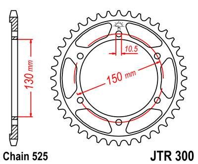 ЗУБЧАТКА ЗАДНЯ JT 46-ЗУБІВ TDM 900 2002-2013