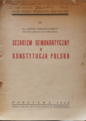 Cezaryzm demokratyczny a konstytucja polska 1929