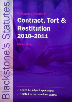 Contract Tort Restitution 2010 2011