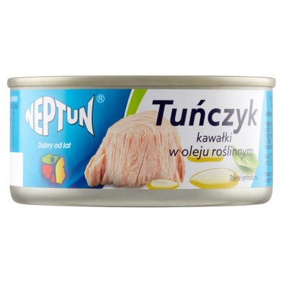 Neptun TUŃCZYK Kawałki w OLEJU Roślinnym 170g