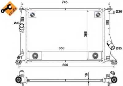 AUŠINTUVAS MAZDA 5 1,8-2,0 05- NRF53465 