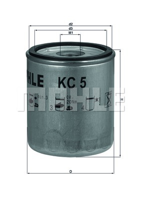 FILTROS COMBUSTIBLES MAHLE KC 5 + REGALO  