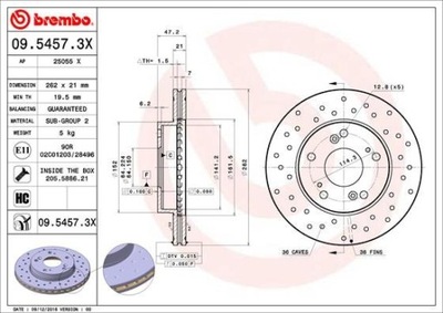 ДИСК ТОРМОЗНОЙ ПЕРЕДНЯЯ XTRA ACURA/CIIMO/HONDA