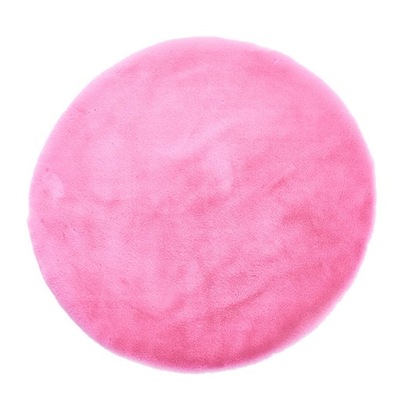 Round Area Rug, Faux Rugs Plush Floor Mat for Pink