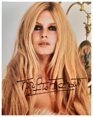 BRIGITTE BARDOT zdjęcie z oryginalnym AUTOGRAFEM