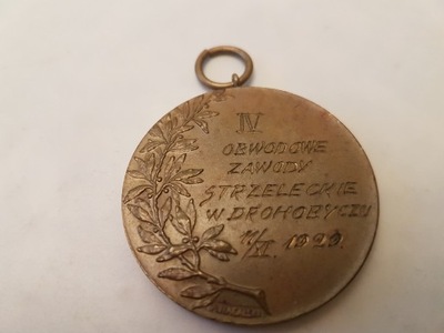 medal zawody strzeleckie Drohobycz Kresy 1929r