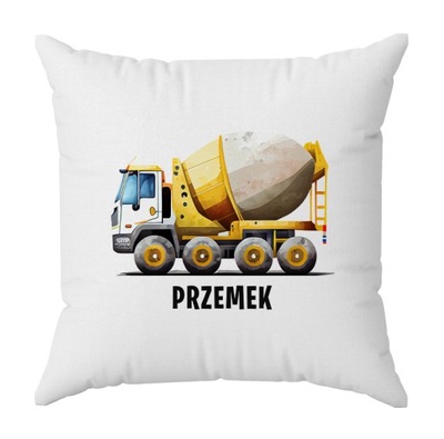 Poduszka z betoniarką - personalizowana