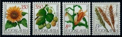 Jugosławia 1981 Znaczki 1887-90 ** rośliny kwiaty chmiel słonecznik zboże