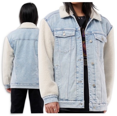 HOLLISTER kurtka damska Sherpa Denim Jacket XL