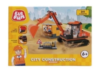 ELEFUN Klocki Koparka, 319 elementów, model 8824