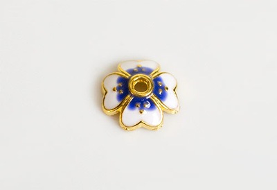 MISECZKA ozdobna otwór drogocenna EMALIA Cloisonne Kwiatuszek