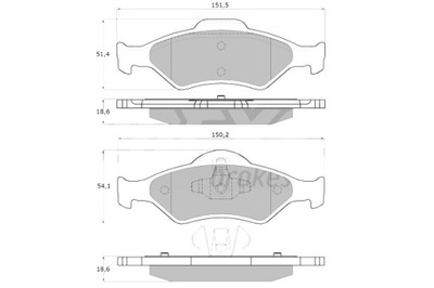 TOMEX BRAKES КОЛОДКИ ГАЛЬМІВНІ FORD FIESTA KA 00-