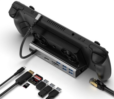 10w1 HUB Stacja Podstawka USB-C do Nintendo Switch HDMI 4K USB 3.0 PD RJ45
