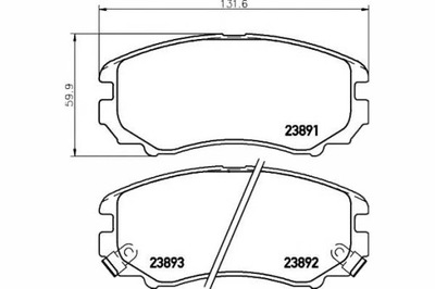 ZAPATAS DE FRENADO KIA PARTE DELANTERA MAGENTIS SPORTAGE 2,0-2  