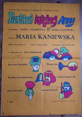 PLAKAT FILMOWY PIERŚCIEŃ KSIĘŻNEJ ANNY ŻBIKOWSKI MACIEJ 1970