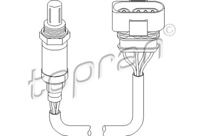 TOPRAN SONDA LAMBDA 111 622 ZEKKERT LF-1652  