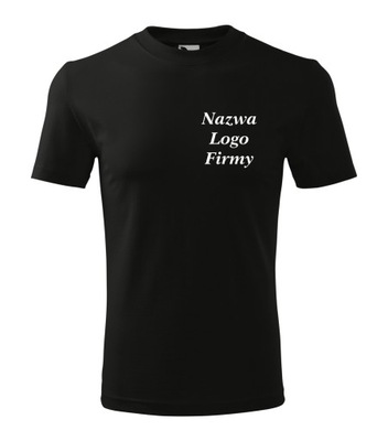 Koszulka T-shirt z NAZWĄ/LOGO firmy przód i tył