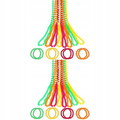 Neonowy Naszyjnik Koraliki Zroszony Odzież 32 Szt
