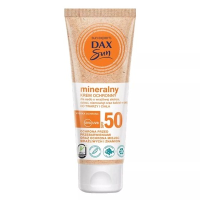 DAX SUN Ochronny krem do skóry wrażliwej MINERALNY SPF 50, 75 ml