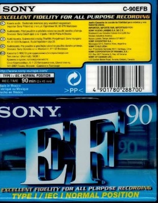 Kaseta magnetofonowa Sony EF 90 NOWA