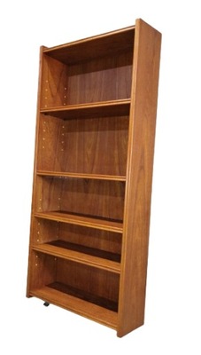 Regał ścienny biblioteczka podręczna teak duński design 1950 loft art deco