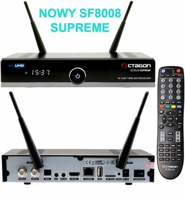 OCTAGON SF8008 SUPREME TWIN 4K 2 X DVB-S2X WIFI 1200Mbps OSCAM CCCAM