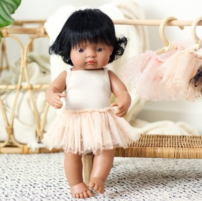 Lillitoy: beżowy strój baletnicy dla lalk 38cm