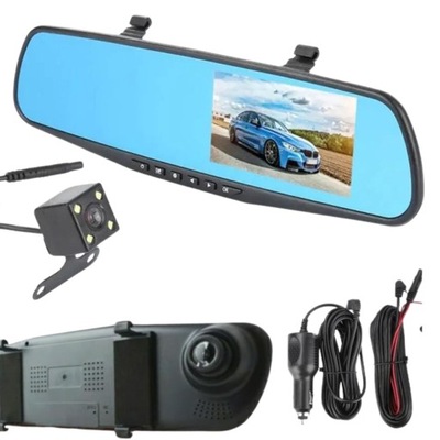 MIRROR INTERIOR FROM CAMERA REAR VIEW + VIDEO DASHBOARD CAMERA FULL HD FRONT REAR  