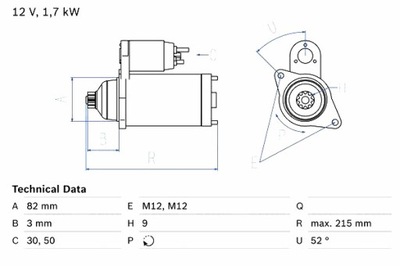 BOSCH СТАРТЕР AUDI A4 B6 A6 C5 VW PASSAT B5.5 1.9D 2.0D