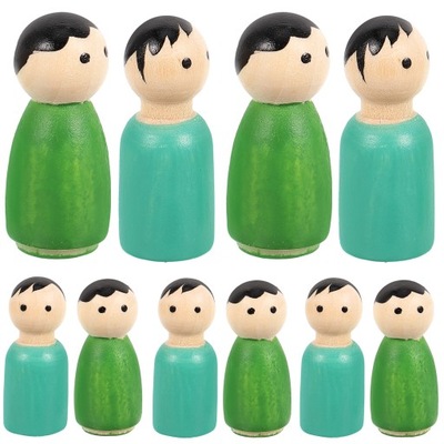 Drewniane figurki Peg Dolls Niedokończone małe ludziki