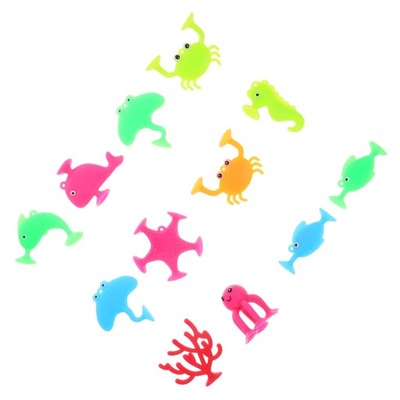 18 SZTUK WIELOBARWNYCH PRZYSSAWEK DO KĄPIELI DLA DZIECI - ZESTAW ZABAWEK