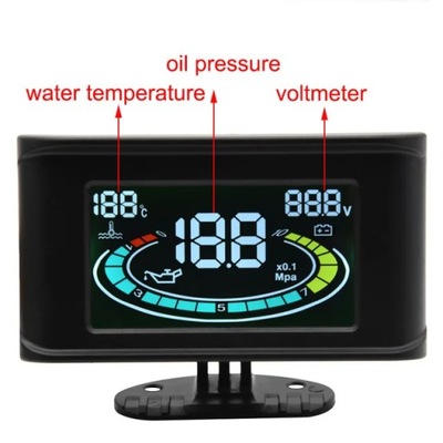 HD 5 IN 1 Car Oil Pressure + Water Temp +Fuel