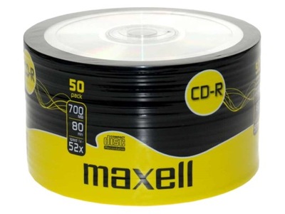 MAXELL PŁYTY CD-R 80 700MB x48 OPAKOWANIE 50 SZTUK