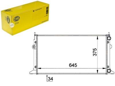 РАДИАТОР ДВИГАТЕЛЯ HELLA 7M0121253B 95VW8005AB 7258