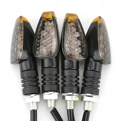 4 PIEZAS LUCES DIRECCIONALES MOTOCICLETA NEGRAS DYMIONE DIODO LUMINOSO LED  