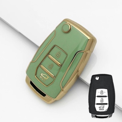 B - GREENTPU KEY COVER COVER DE RECUBRIMIENTO LLAVE COCHE PARA SSANGYONG KYRON  