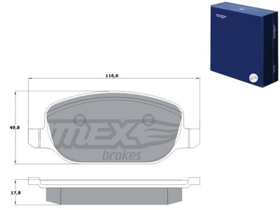 КОЛОДКИ ТОРМОЗНЫЕ ALFA ROMEO 159 05-11 ЗАД TOMEX BRAKES