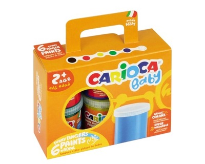 Farby do malowania palcami Carioca 6 szt. x 80 ml