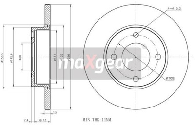 ДИСКИ ТОРМОЗНЫЕ ТОРМОЗНЫЕ MAXGEAR 19-0778