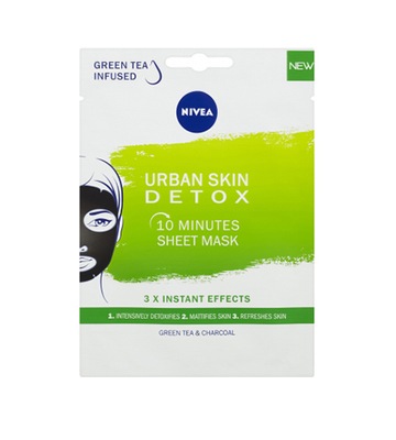 Nivea Urban Skin Detox 10 minutowa maska tekstylna 1 szt.