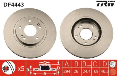 DISKU HAMULC. HYUNDAI SANTA FE 00-06 WEN 