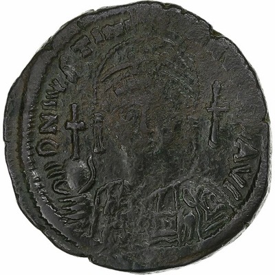 Justinian I, Follis, 527-565, Constantinople, Brąz